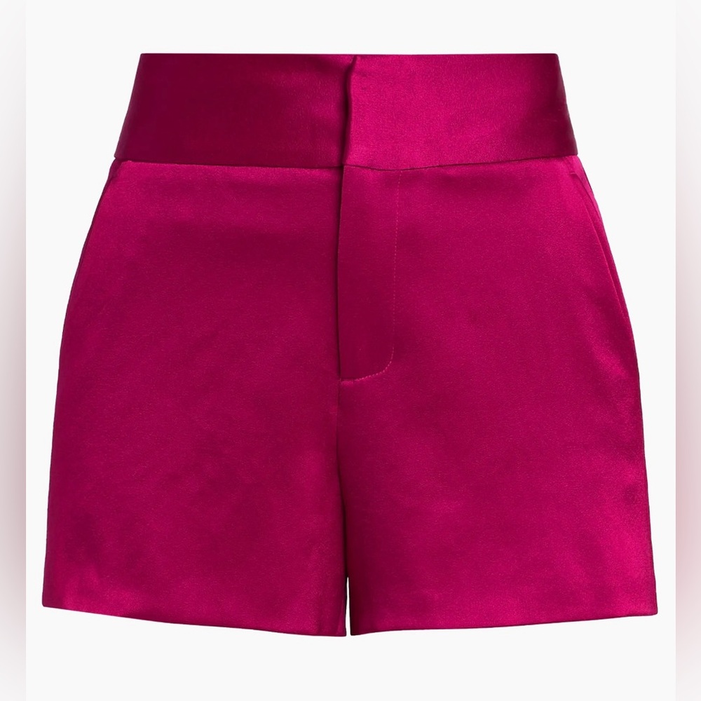 Alice + Olivia Fuchsia High Waist Shorts